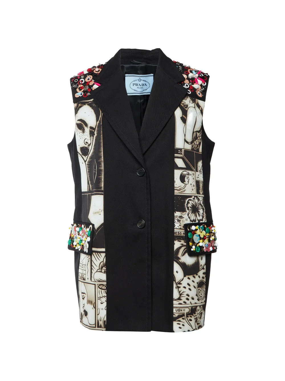 Prada Pre-Owned Alice embellished vest - Nero