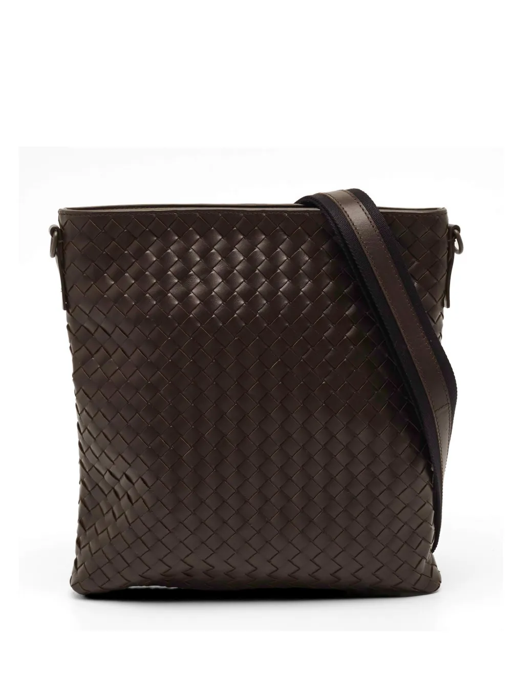 Bottega Veneta Pre-Owned Intrecciato messenger bag - Braun