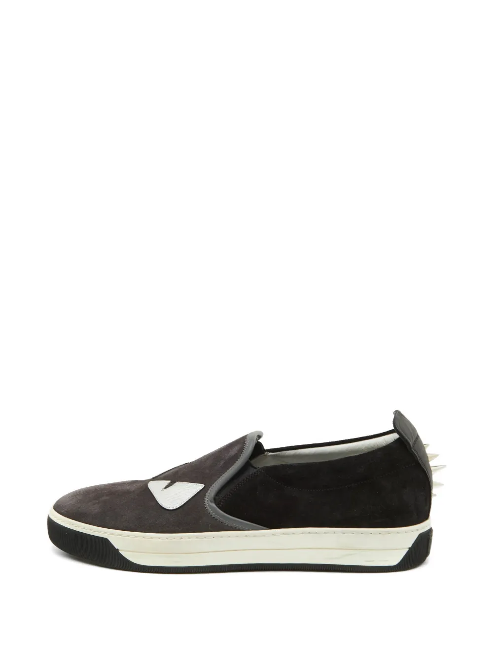 Fendi Pre-Owned Monster Eyes suede sneakers - Grau