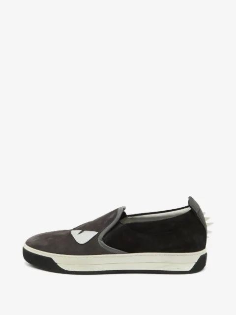 Fendi Pre-Owned tenis Monster Eyes de gamuza