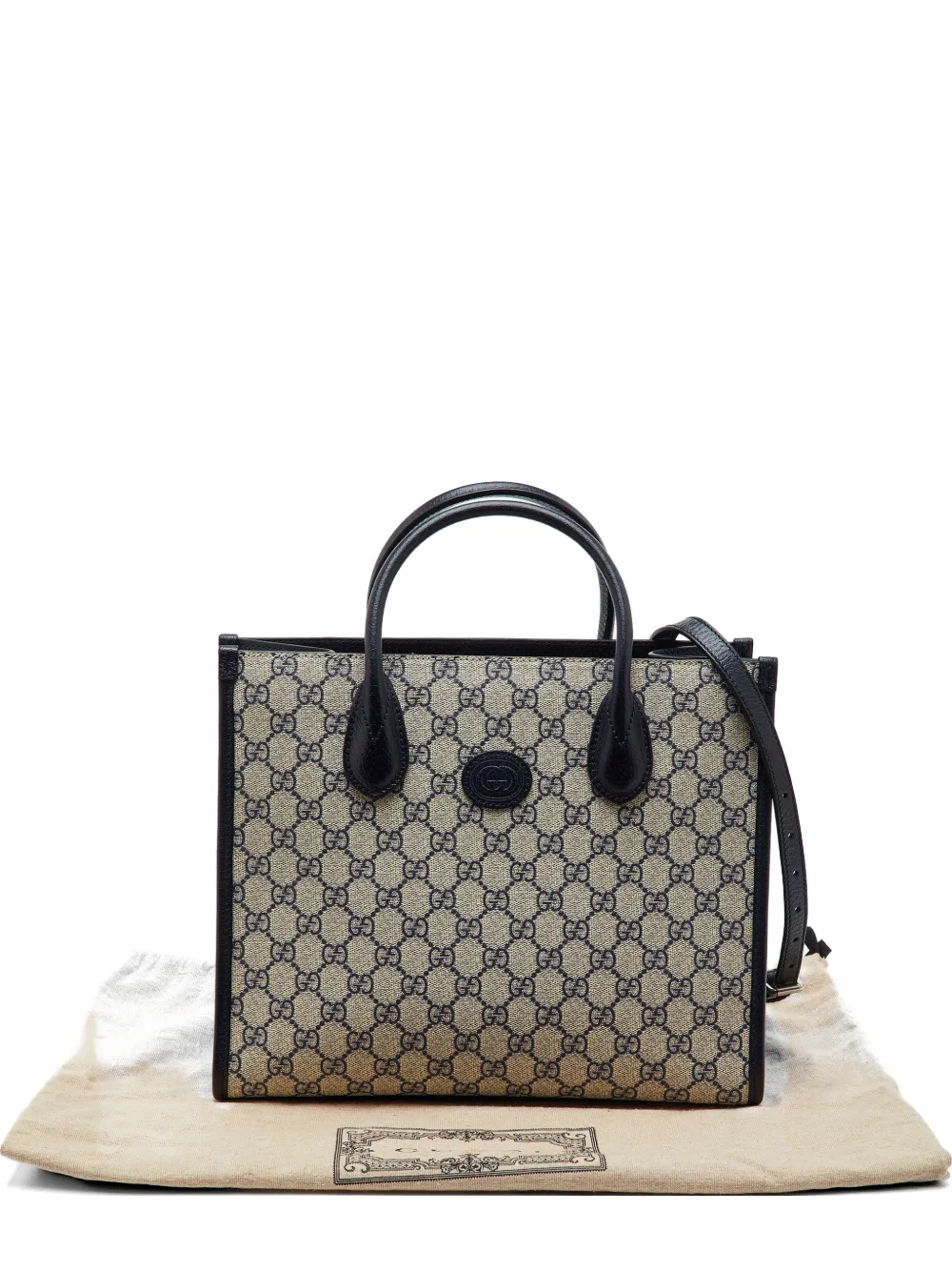 Gucci Pre-Owned GG Supreme leather-trim tote bag - Toni neutri