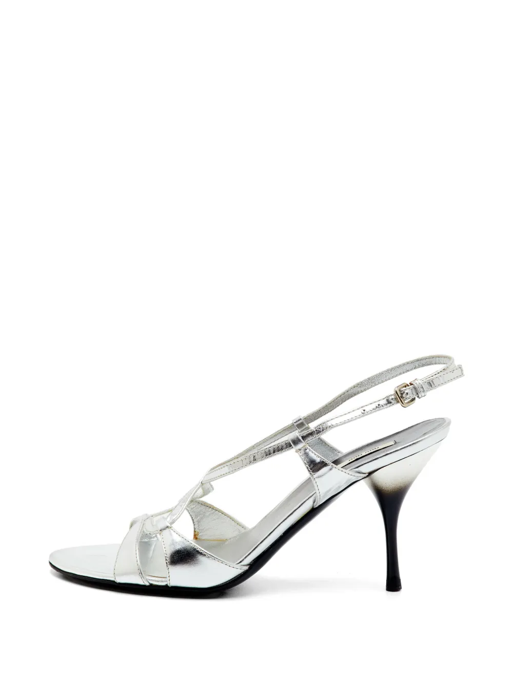 Miu Miu Pre-Owned open toe slingback sandals - Silber
