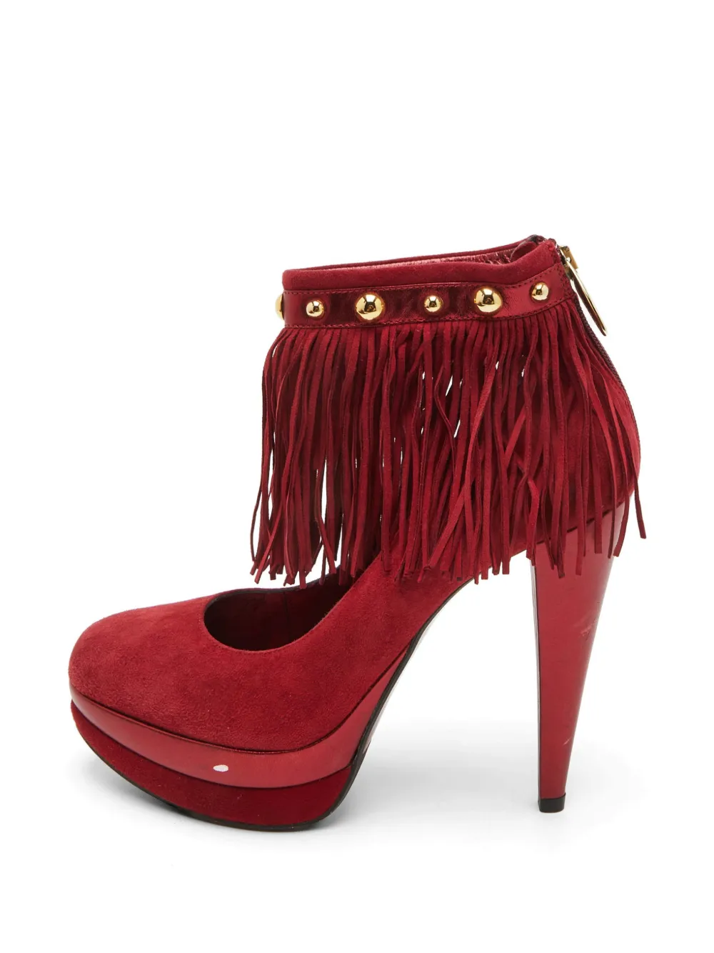 Loriblu fringed studded pumps - Rot