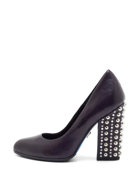Loriblu crystal-studded block-heel pumps