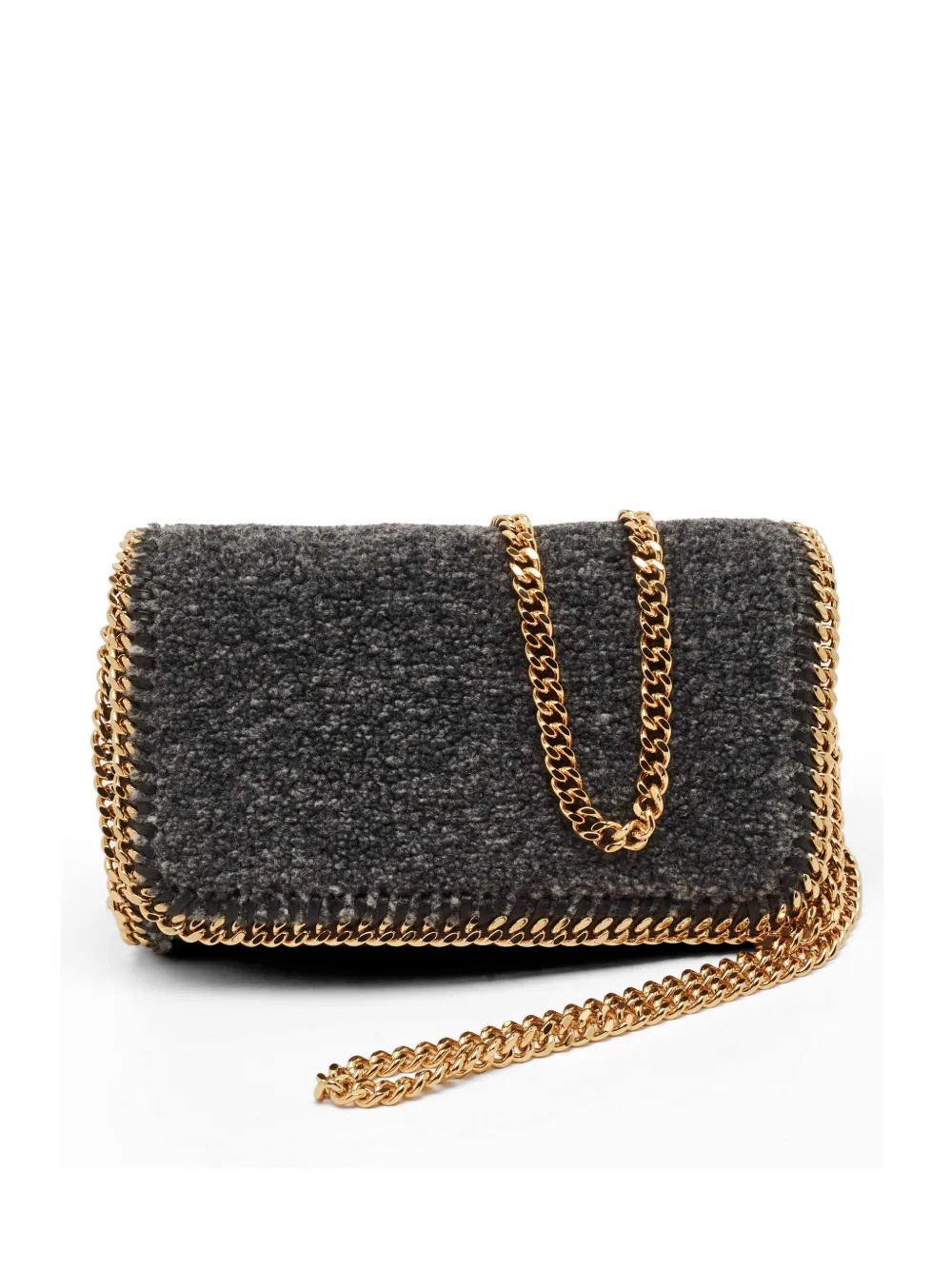 Stella McCartney Pre-Owned Falabella shearling shoulder bag - Grigio
