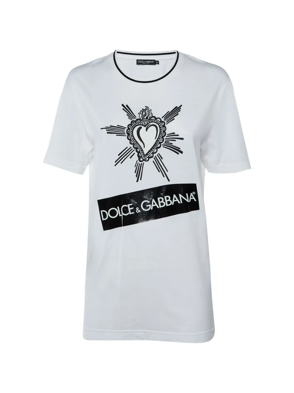 Dolce & Gabbana Pre-Owned heart-embroidered T-shirt - Bianco