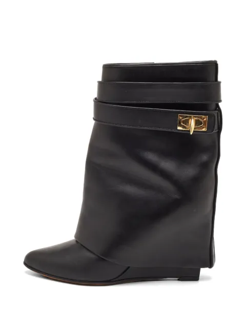 Givenchy Pre-Owned Shark Lock wedge ankle boots