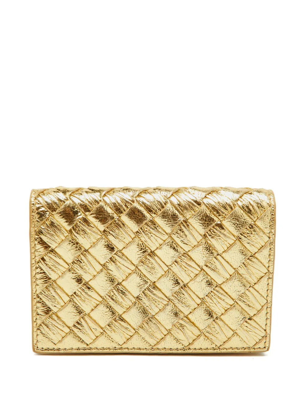 Bottega Veneta Pre-Owned Intrecciato card case - Oro