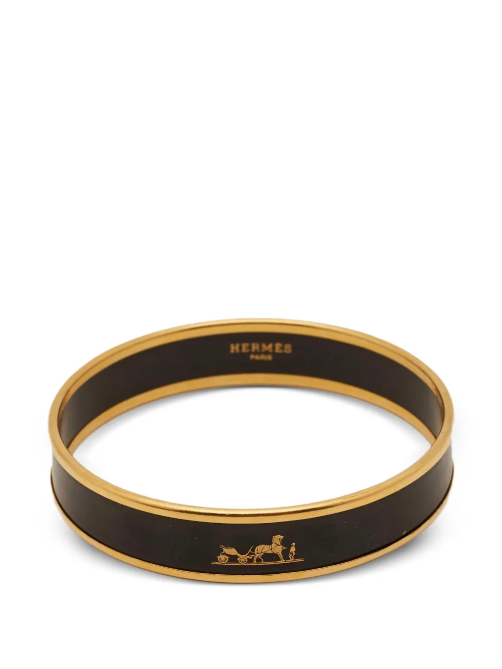 Hermès Pre-Owned Caleche enamel bangle - Oro
