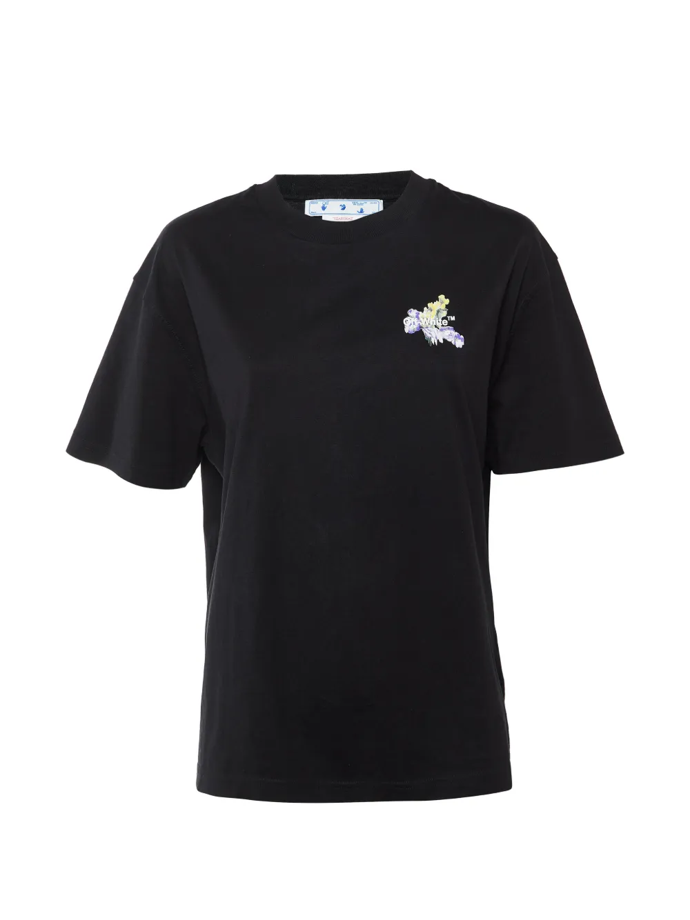 Off-White Pre-Owned floral-print T-shirt - Nero