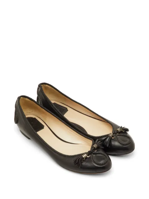Christian Dior Pre-Owned tassel leather ballet flats