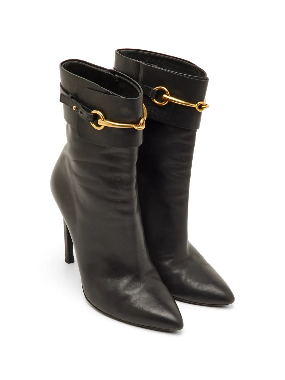 Gucci Pre-Owned Horsebit pointed-toe boots - Schwarz
