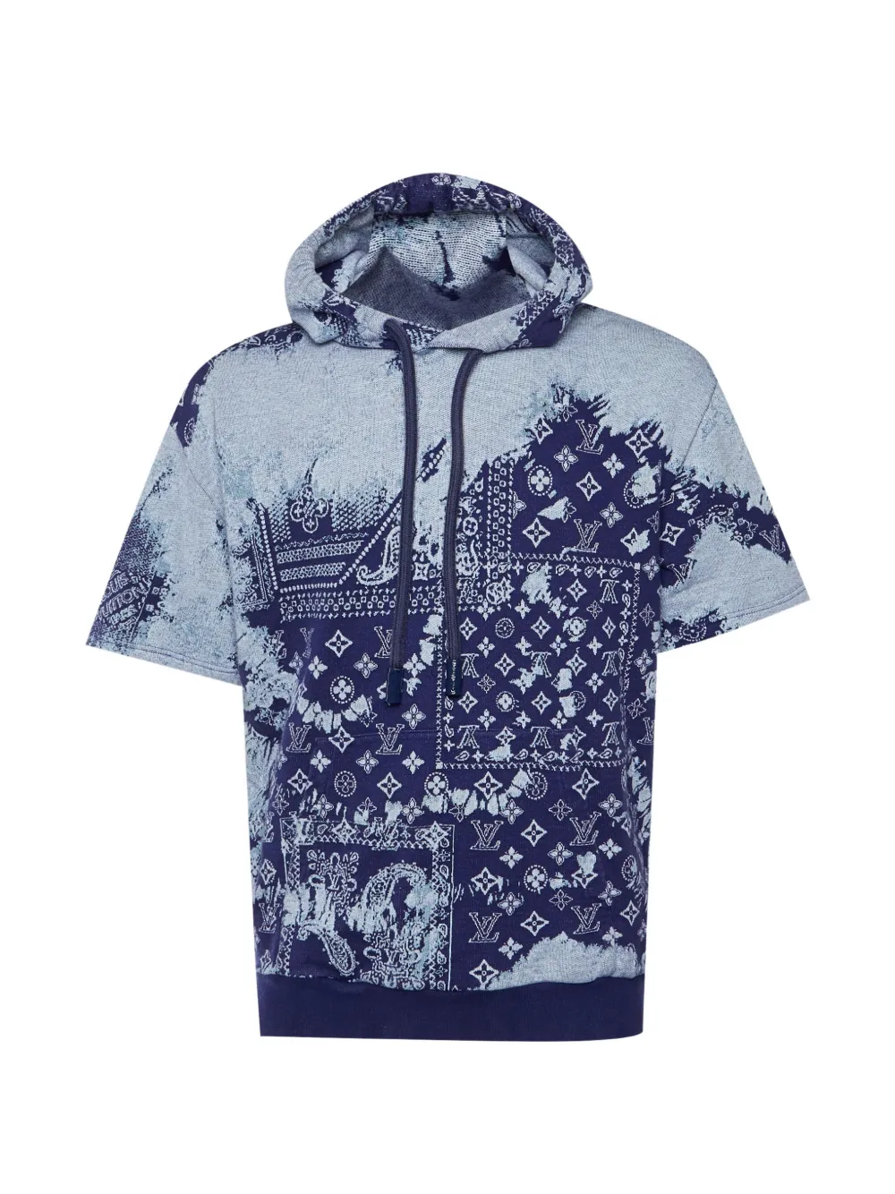 Louis Vuitton Pre-Owned Monogram Bandana jacquard hoodie - Blu