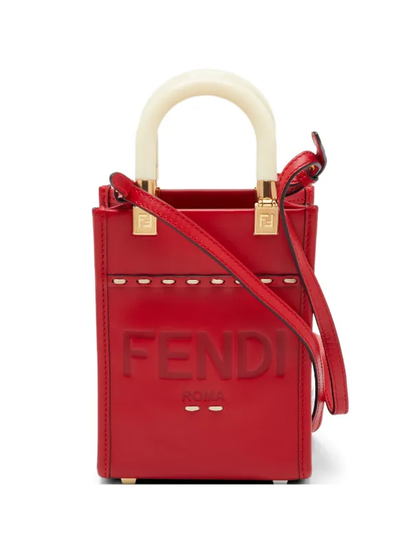 Fendi Pre-owned 2021 Mini Sunshine Tote Bag in Red