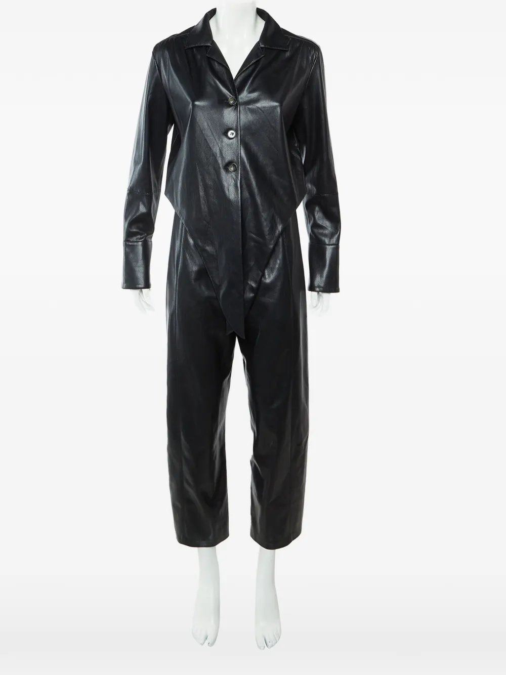 Nanushka Ana button-up jumpsuit - Nero