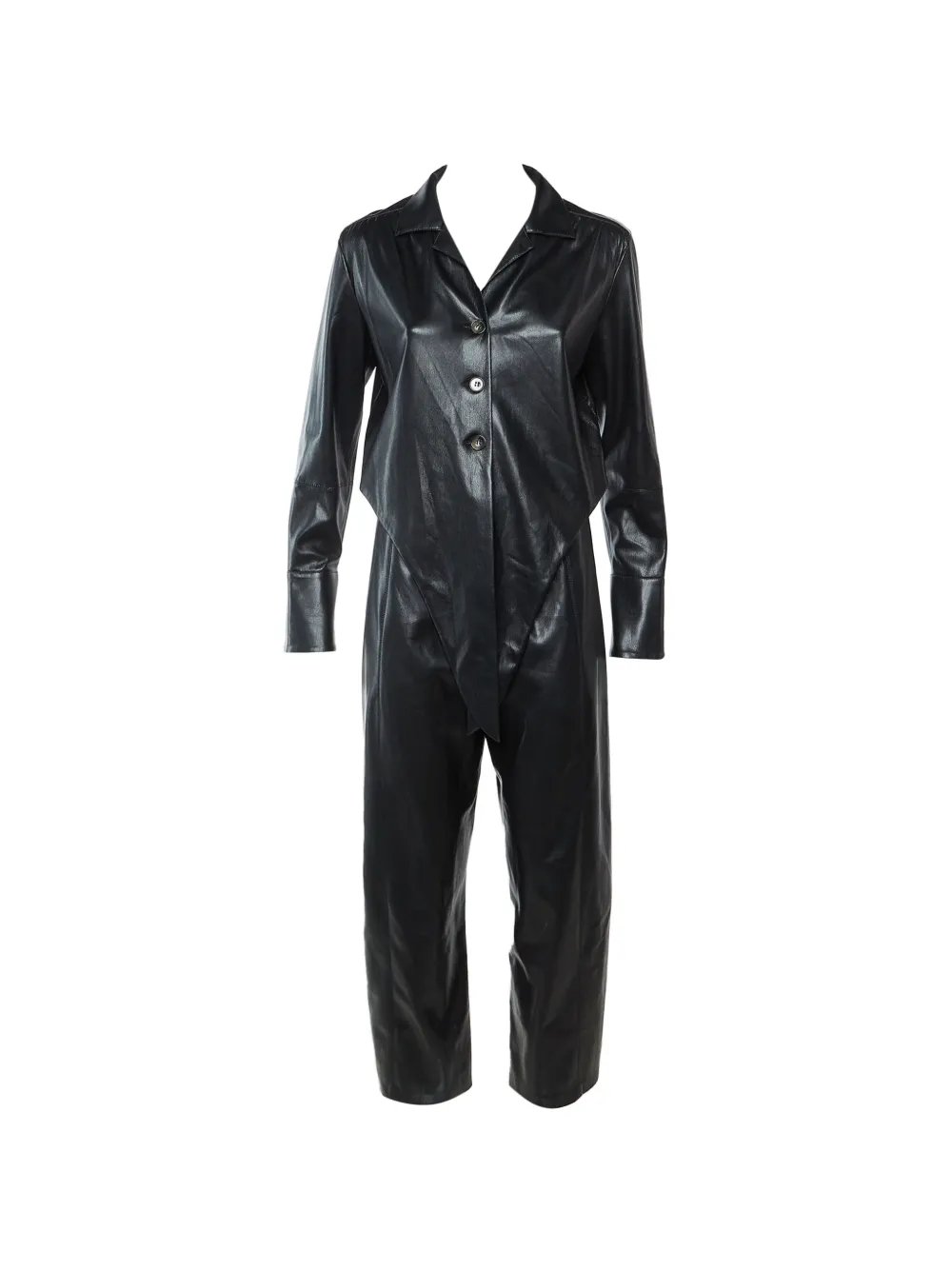 Nanushka Ana button-up jumpsuit - Nero