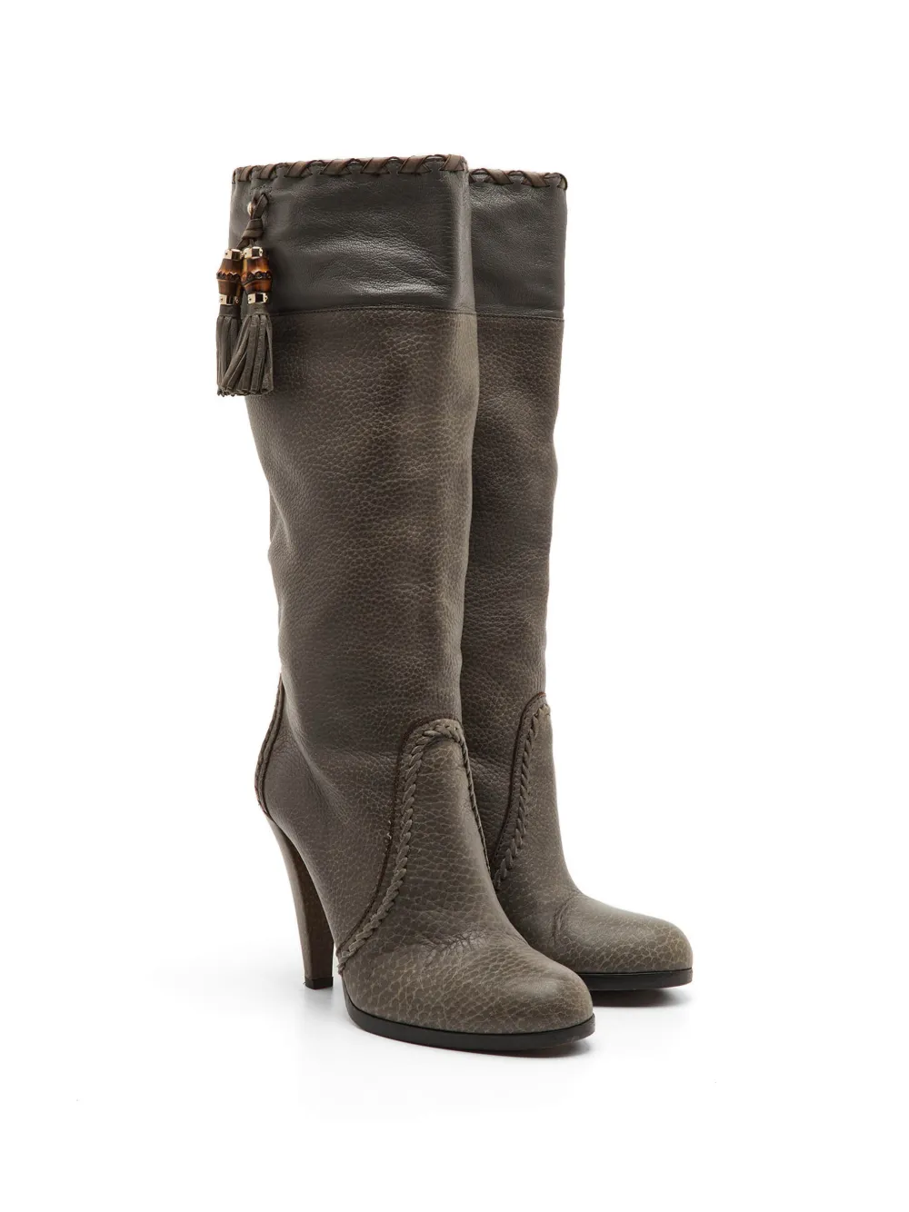 Gucci Pre-Owned Bamboo tassel-detail boots - Grigio