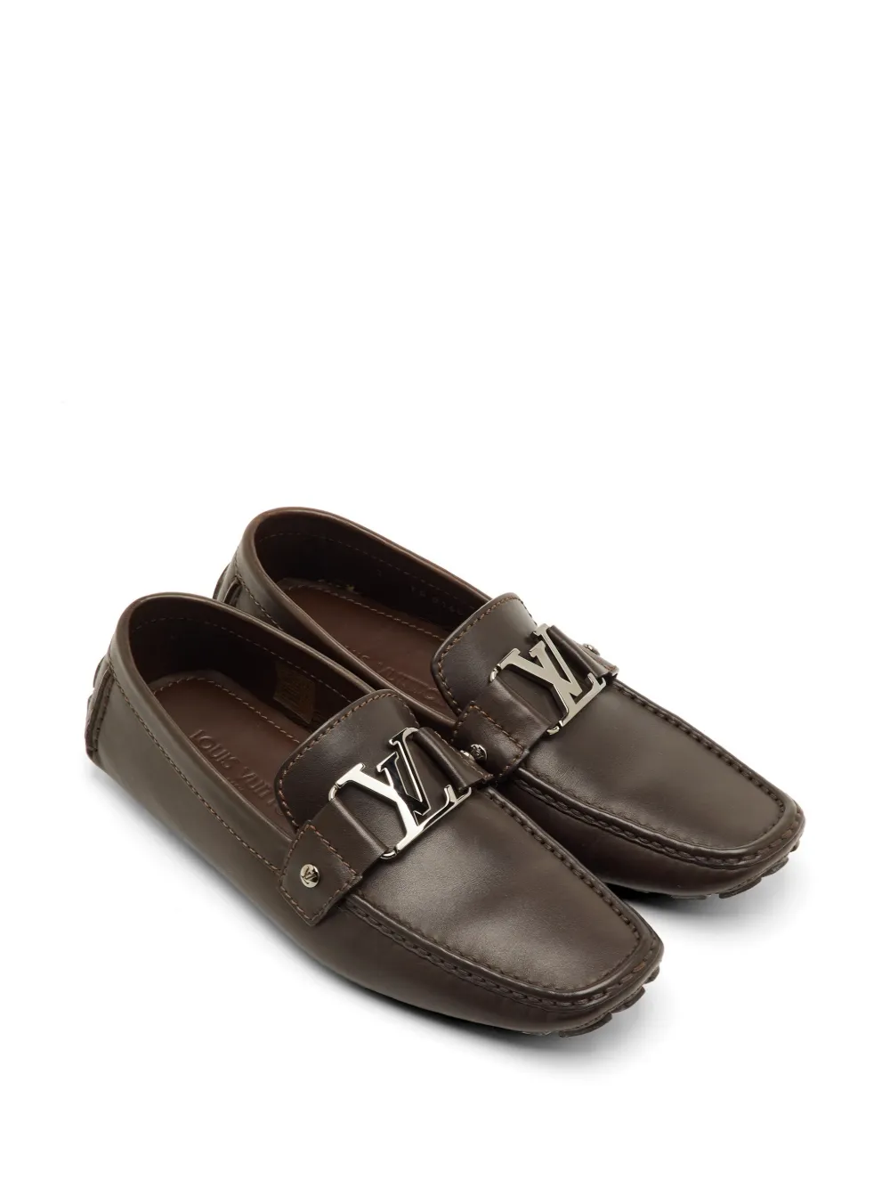 Louis Vuitton Pre-Owned Monte Carlo leather loafers - Brown