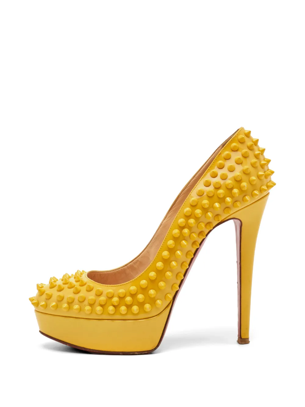 Christian Louboutin Pre-Owned Bianca Spike platform pumps - Gelb