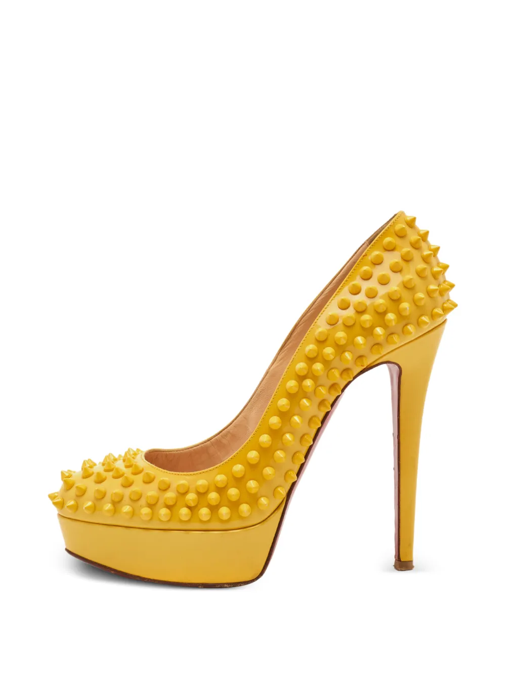 Christian Louboutin Pre-Owned Bianca Spike platform pumps - Gelb