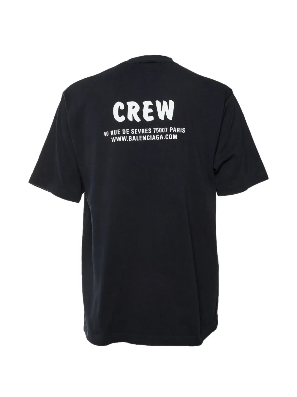 Balenciaga Pre-Owned Crew logo-print T-shirt | Black | FARFETCH SG