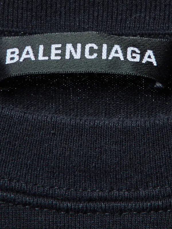 Balenciaga Pre-Owned Crew logo-print T-shirt | Black | FARFETCH