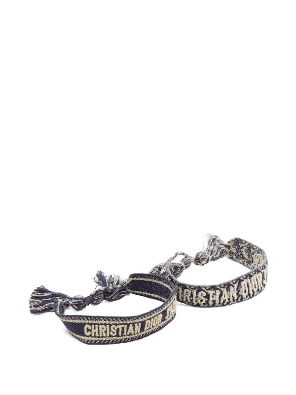 Christian Dior Pre-Owned J'Adior Woven Bracelets (set Of two