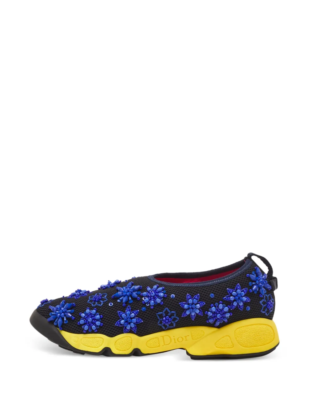 Christian Dior Pre-Owned Fusion embellished mesh sneakers - Schwarz