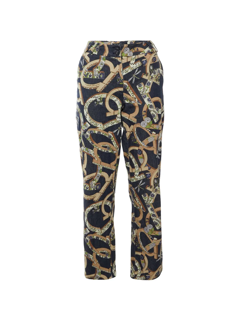 Ferragamo Pre-Owned Gancini trousers - Blu