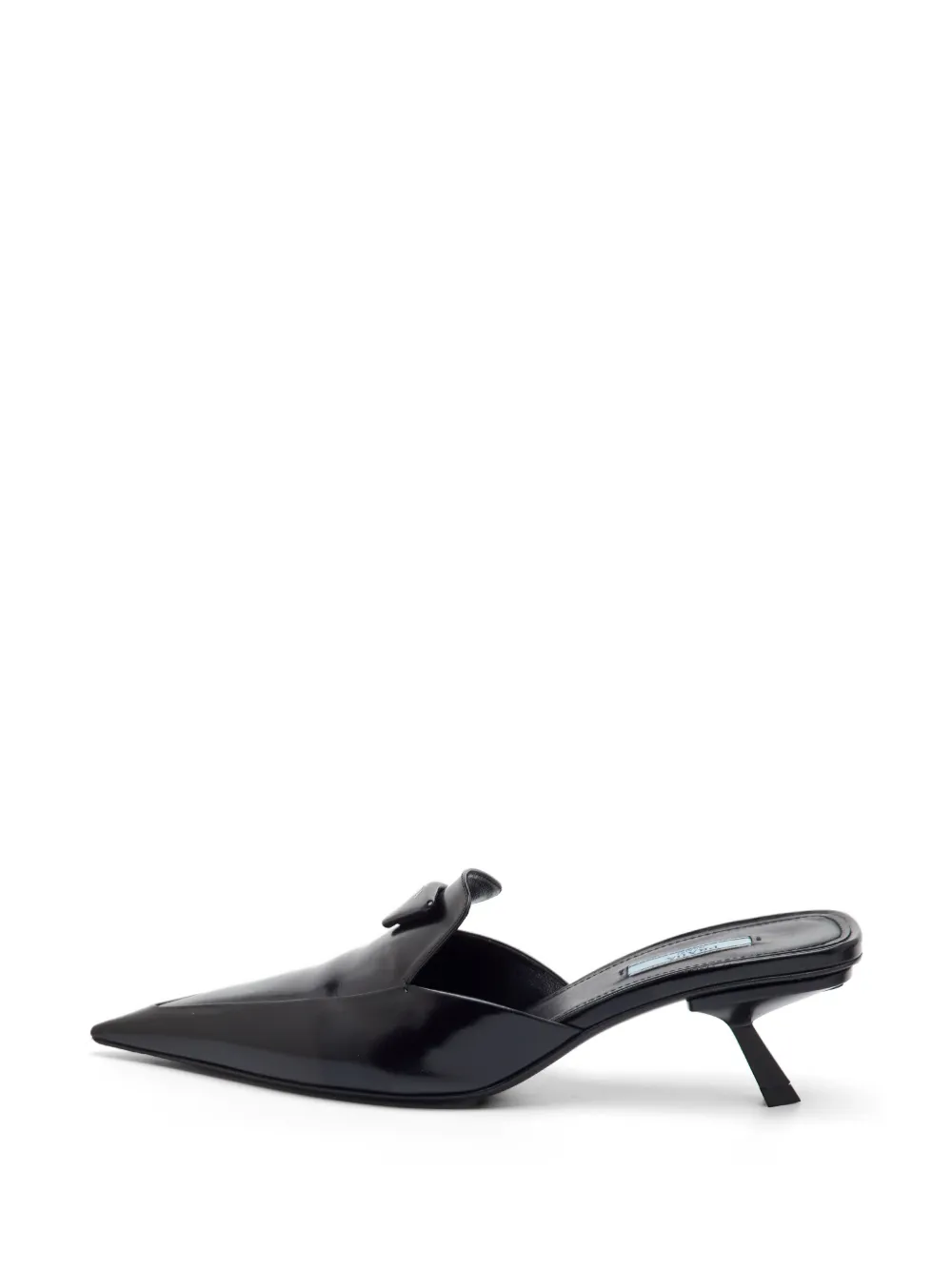 Prada Pre-Owned logo-plaque mules - Nero