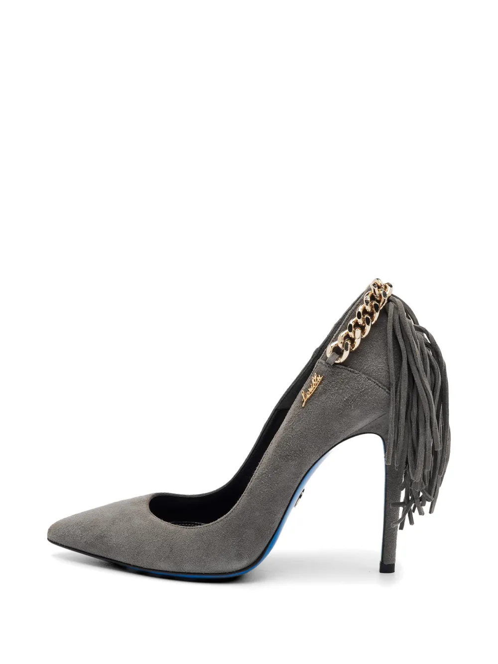 Loriblu chain-fringe pointed-toe pumps - Grigio