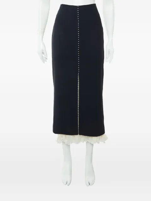 Alexander McQueen Pre-Owned bead-embellished midi skirt