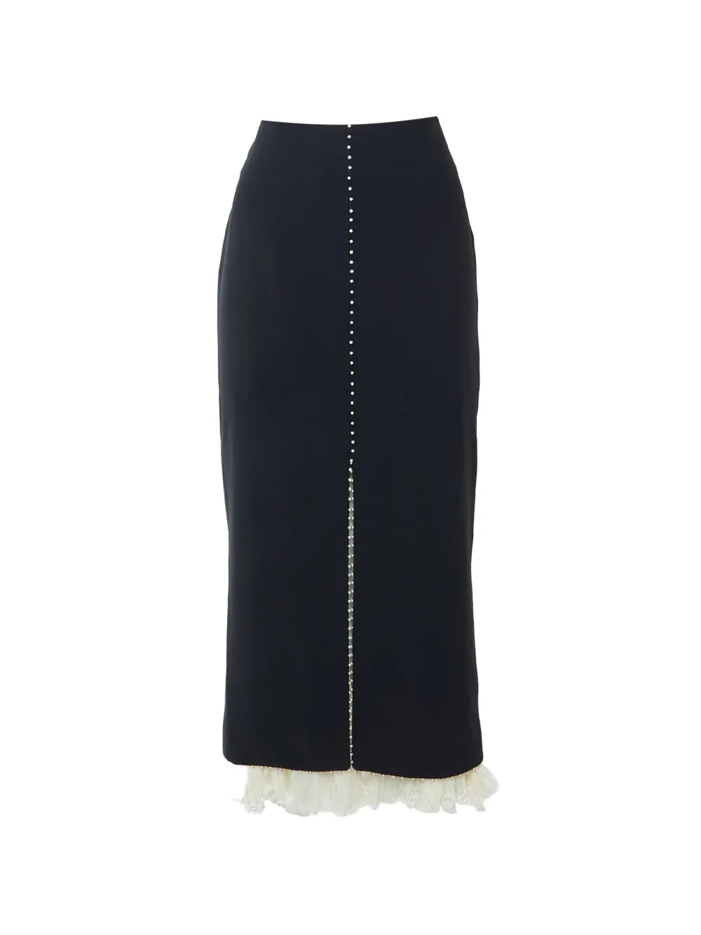 Alexander McQueen Pre-Owned bead-embellished midi skirt - Nero