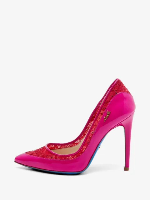 Loriblu lace-overlay heeled pumps