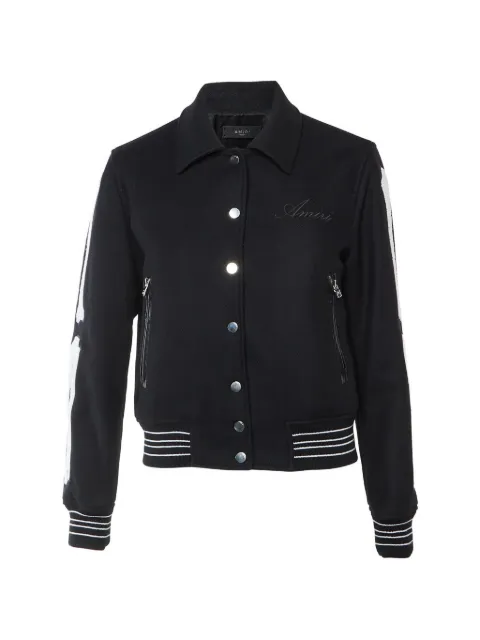 AMIRI bones-appliqué varsity bomber jacket