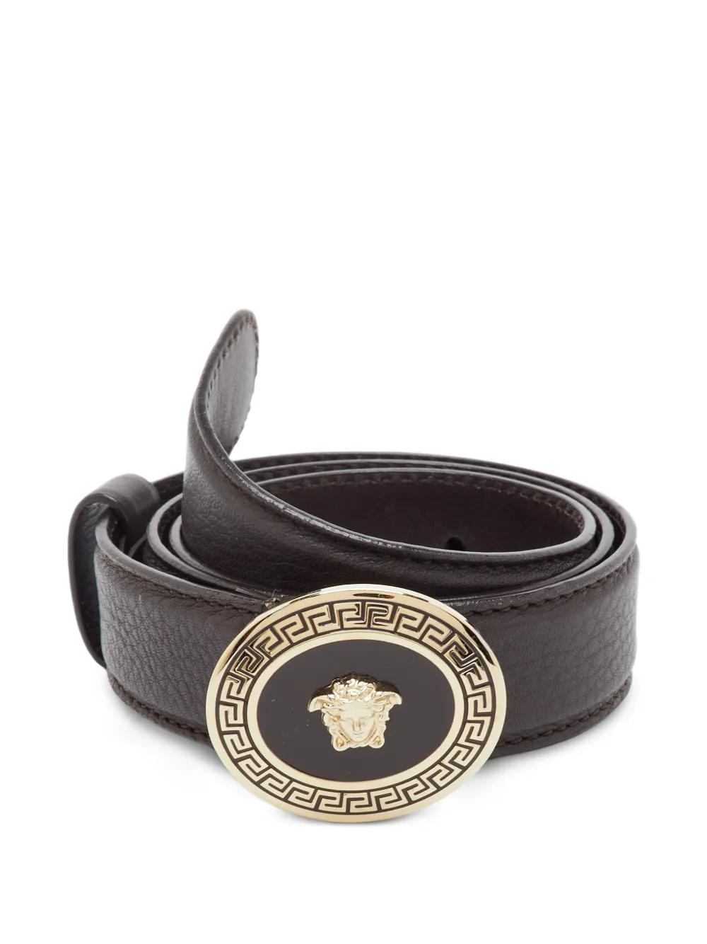 Versace Pre-Owned Medusa leather belt - Braun