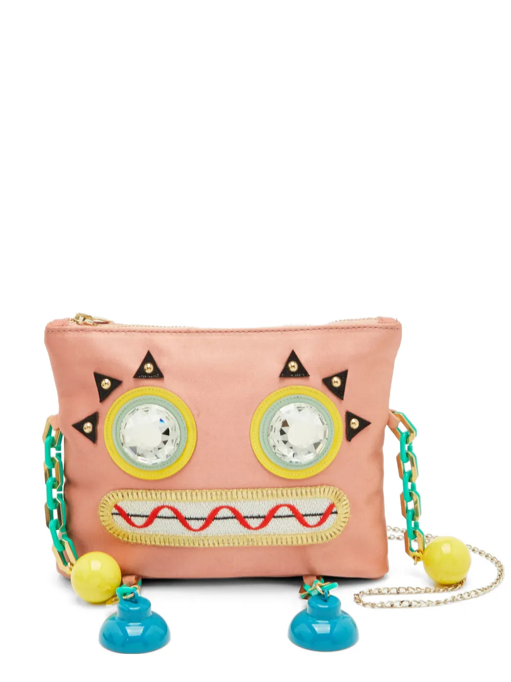Charlotte Olympia Molly embellished clutch bag - Rosa