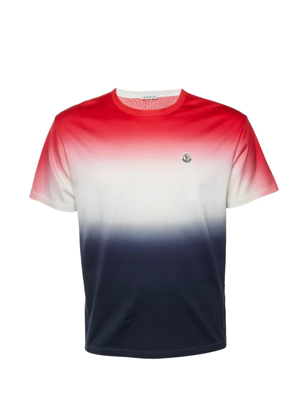 Pre-owned Moncler Crew-neck Short-sleeve Cotton T-shirt In Red