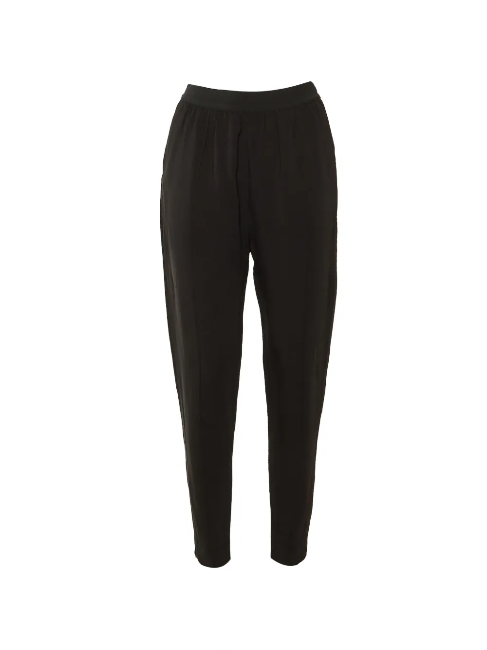 Celine Pre-Owned crepe-texture pleated trousers - Nero