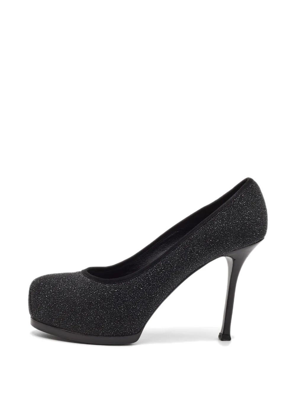 Pre-owned Saint Laurent Tribtoo Platform Pumps In Black