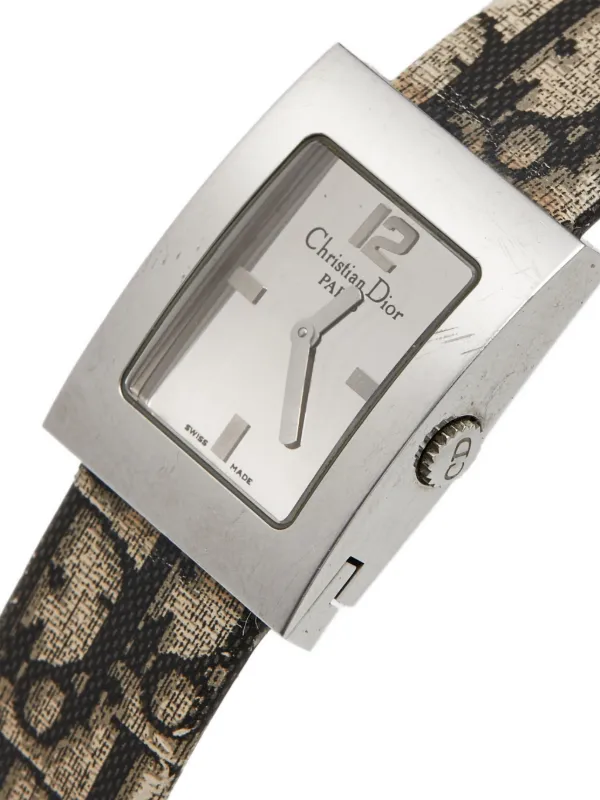 Christian Dior Pre-Owned Malice monogram-strap 19mm Watch | Silver