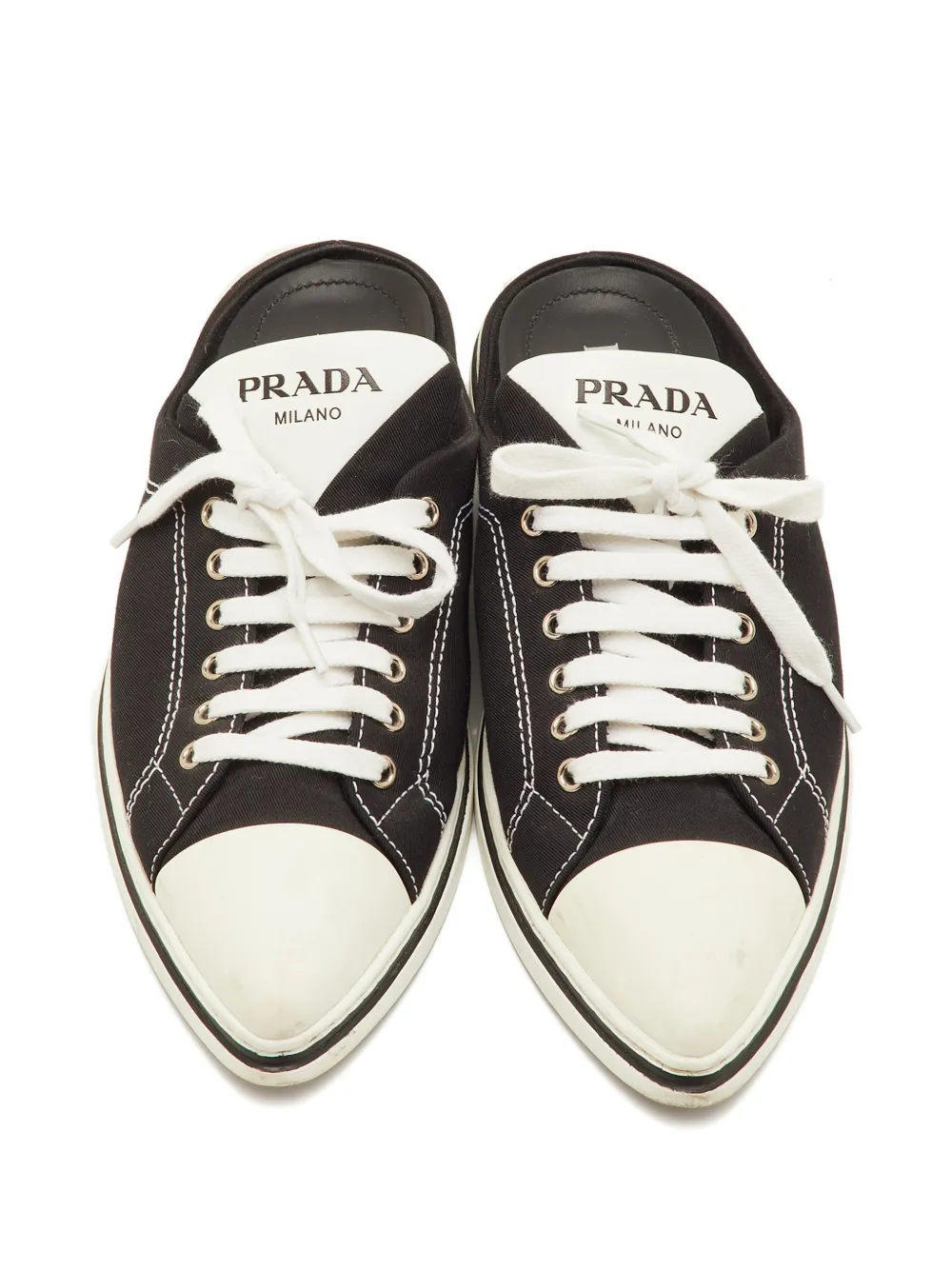 Prada Pre-Owned ポインテッドトゥ ミュール | ブラック | FARFETCH JP