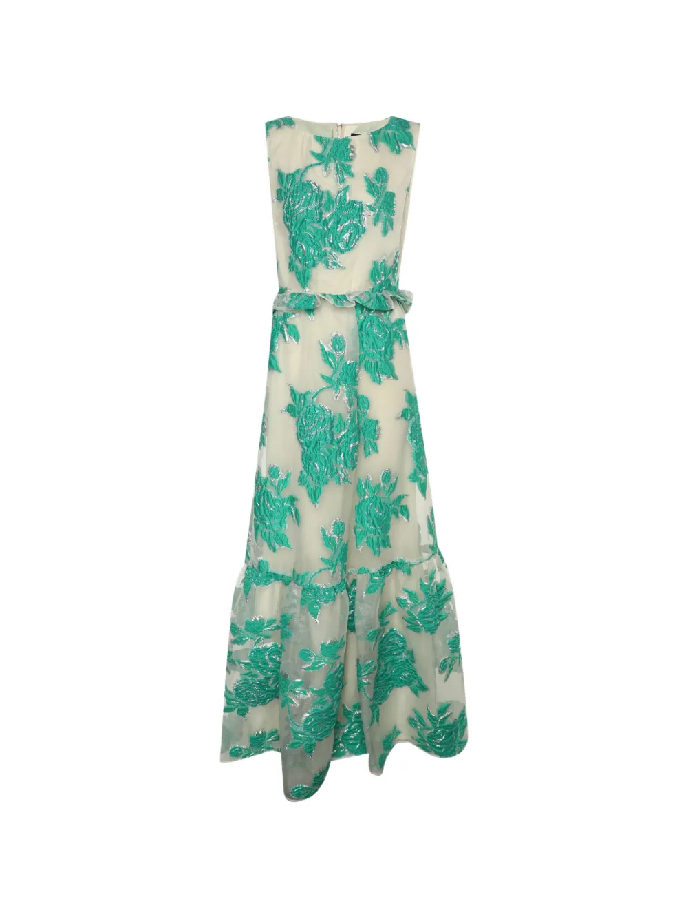 Cavalli Class embroidered tulle maxi dress - Toni neutri