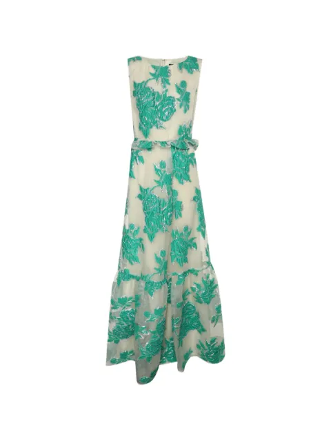 Cavalli Class embroidered tulle maxi dress