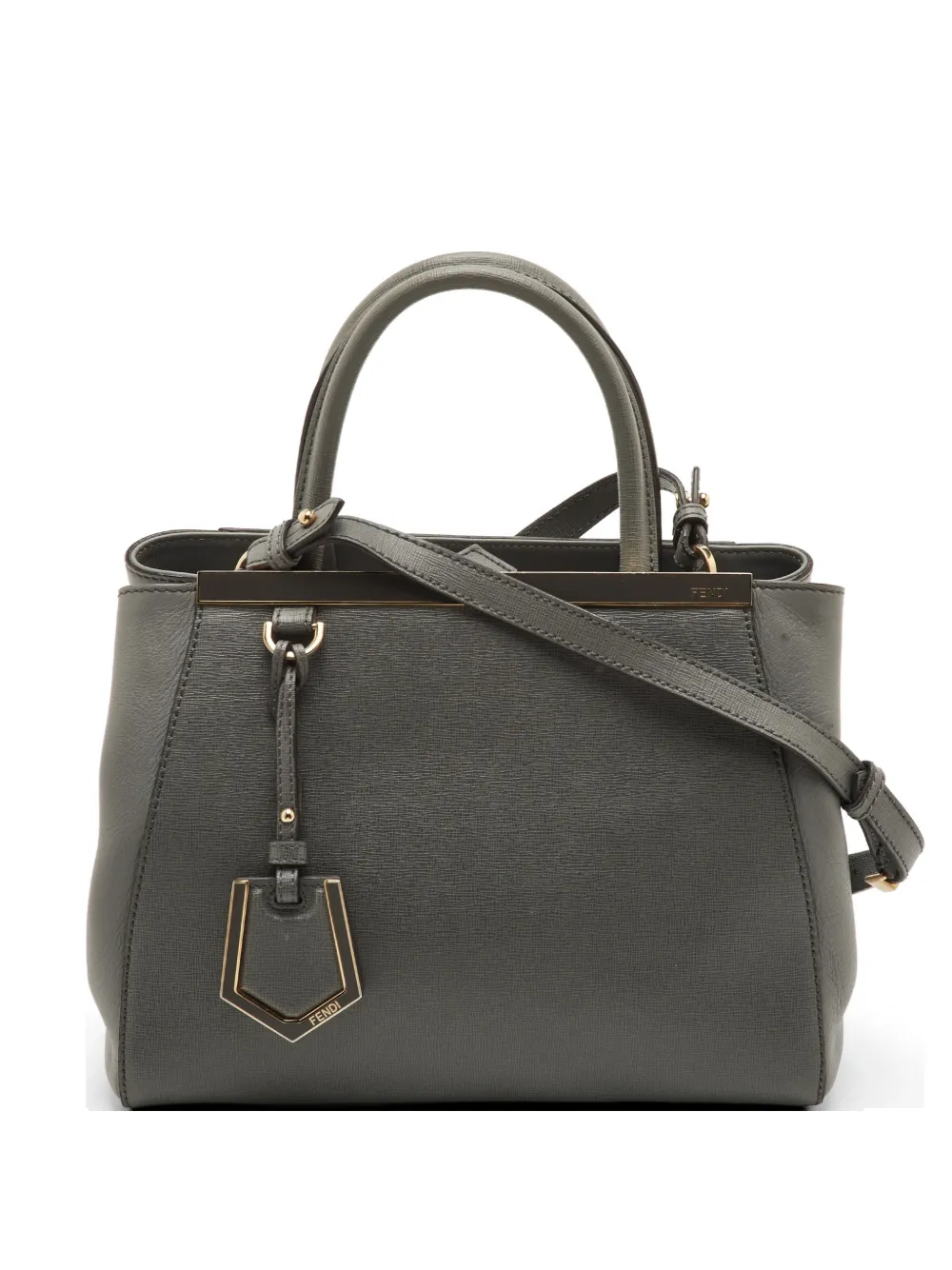 Fendi Pre-Owned petite 2Jours leather tote bag - Grigio