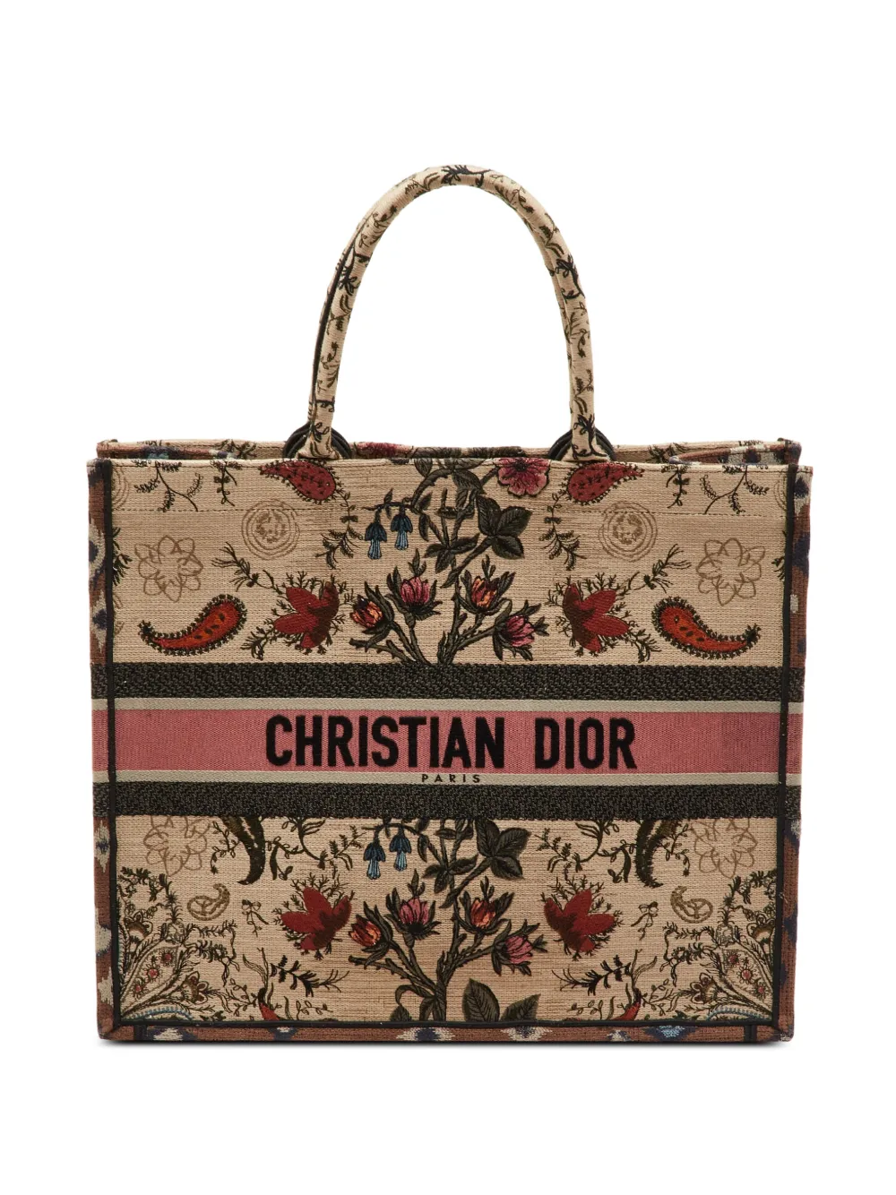 Christian Dior Pre-Owned Book Tote floral-embroidered tote bag - Neutrals