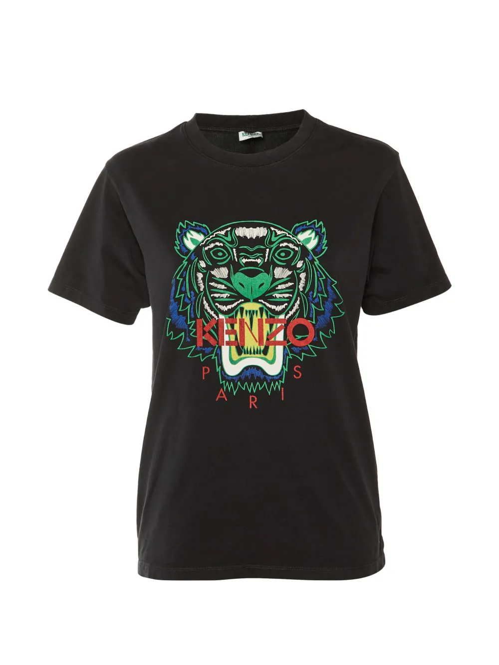 Kenzo Pre-Owned tiger-print cotton crew-neck T-Shirt - Nero