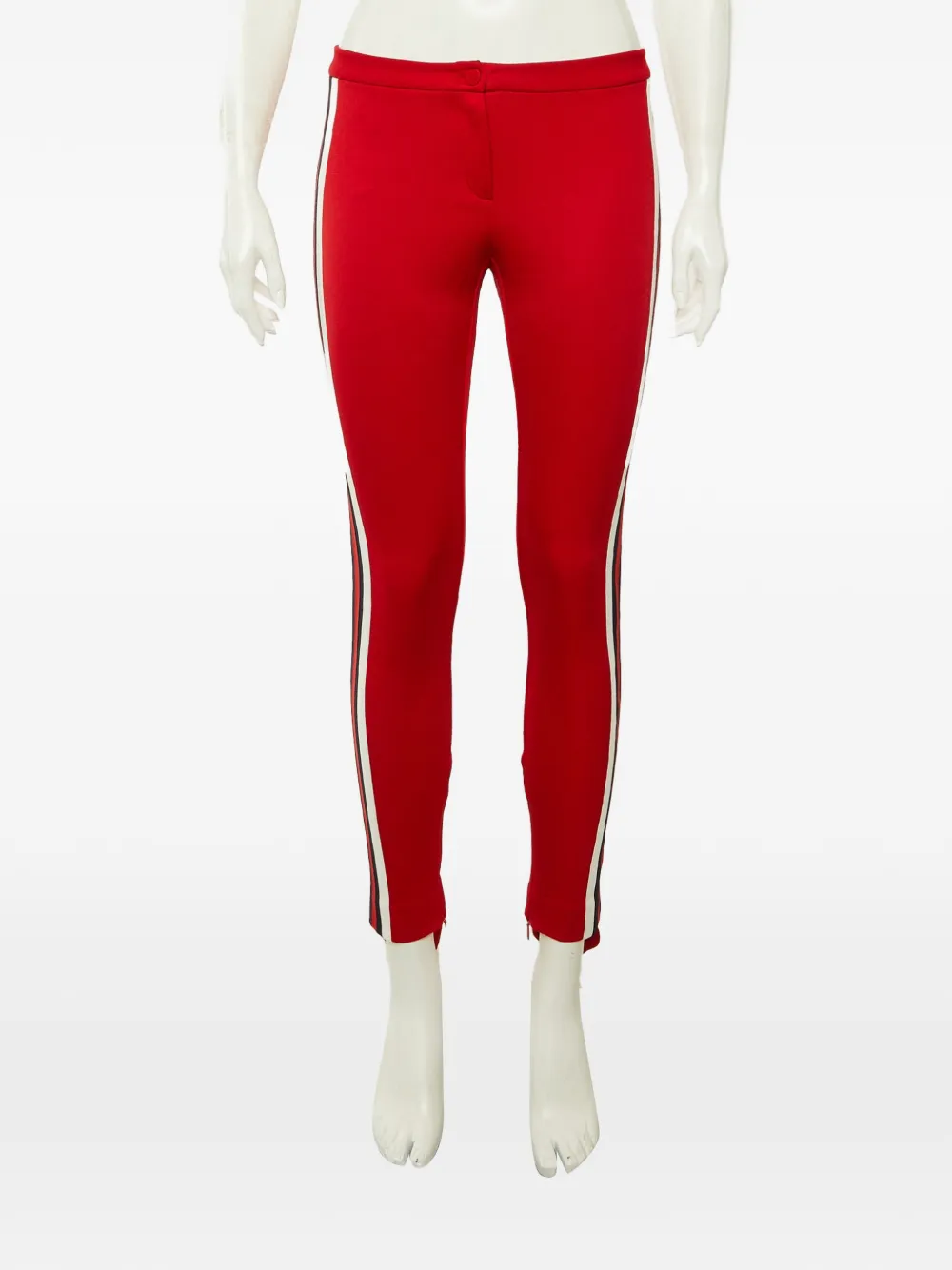 Gucci Pre-Owned stripe-detail slim-fit trousers - Red