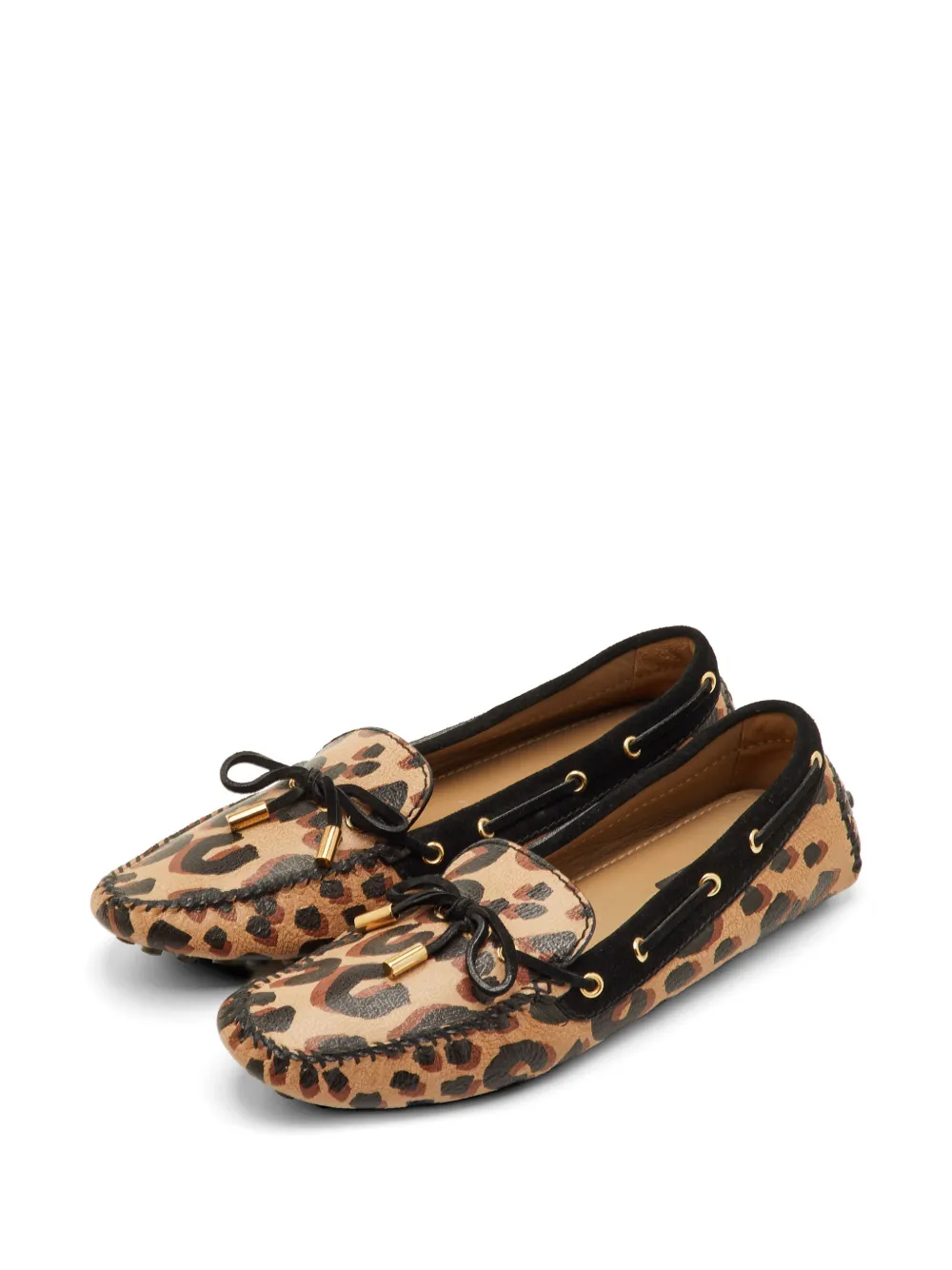 Louis Vuitton Pre-Owned Gloria leopard-print loafers - Neutrals