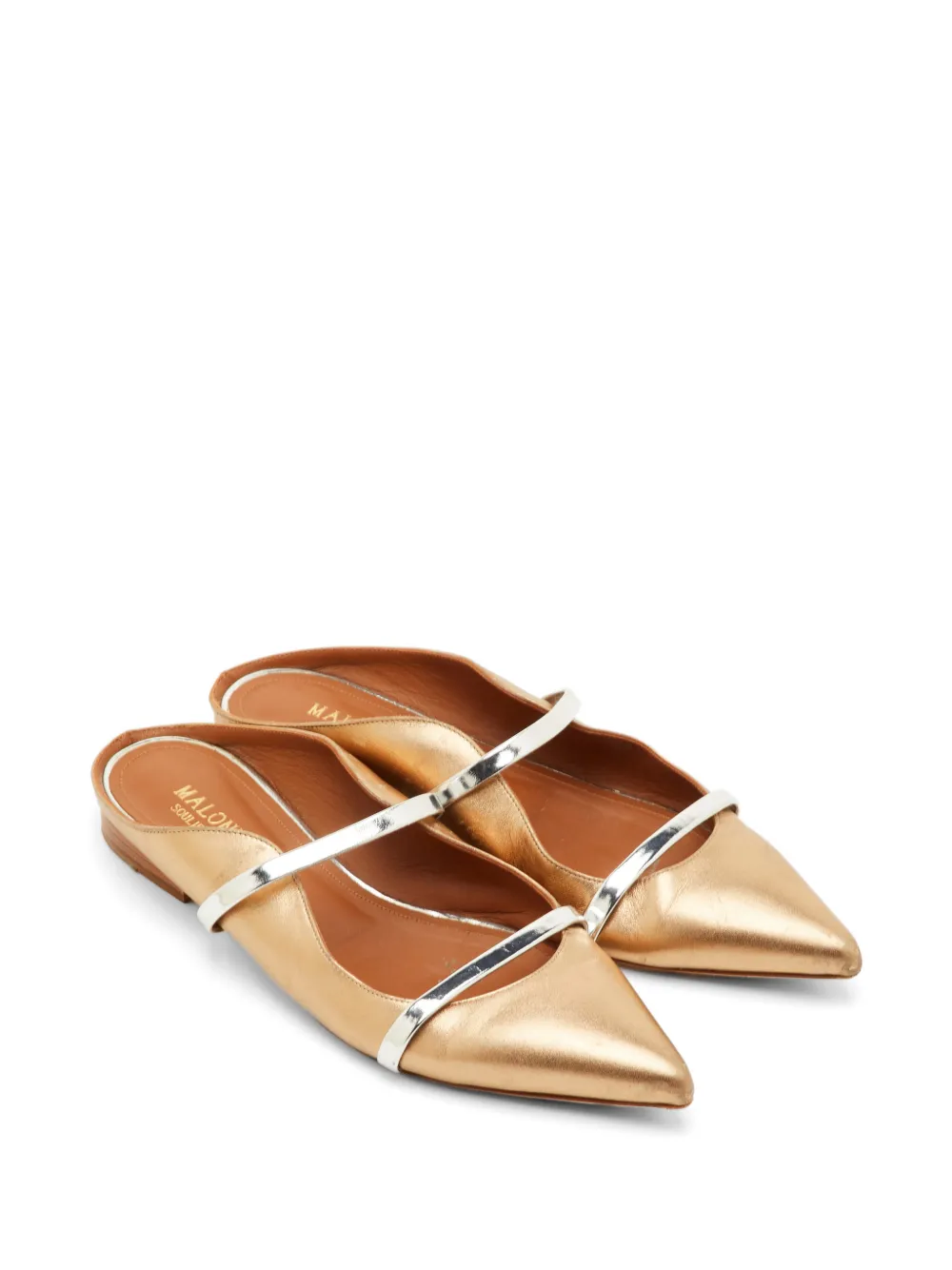 Malone Souliers Maureen pointed-toe mules - Oro